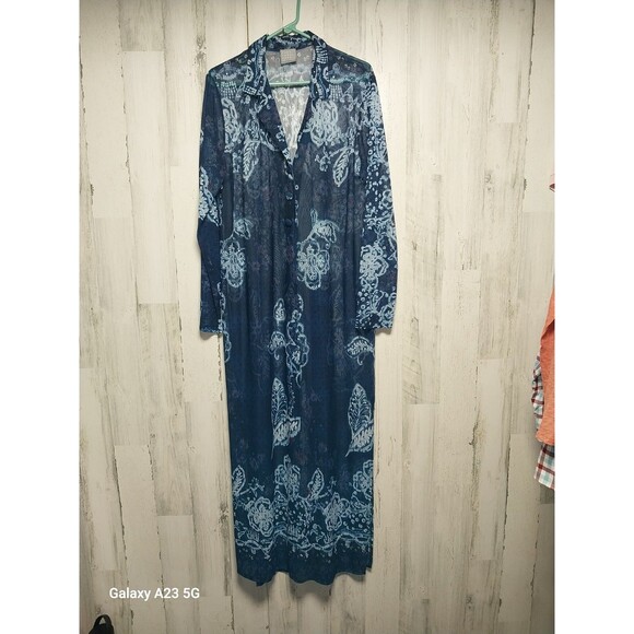 Rabbit Rabbit Rabitt 90s Floral Gauzy Kimono Duster 14M - Picture 1 of 9